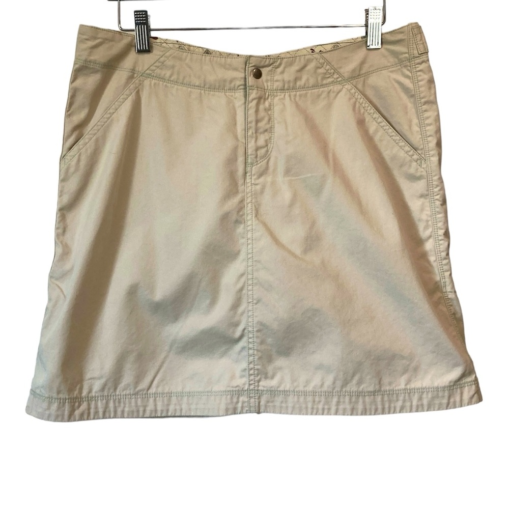 Horny Toad Skort Adjustable Waist Full Coverage Activewear Tan Khaki Size 8 NWT